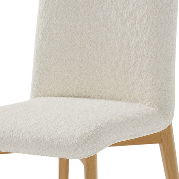 Homeroots Set Of Two Elegant Off White Boucle Upholstered Dining Chairs For Cozy Family Gatherings & Style   564813
