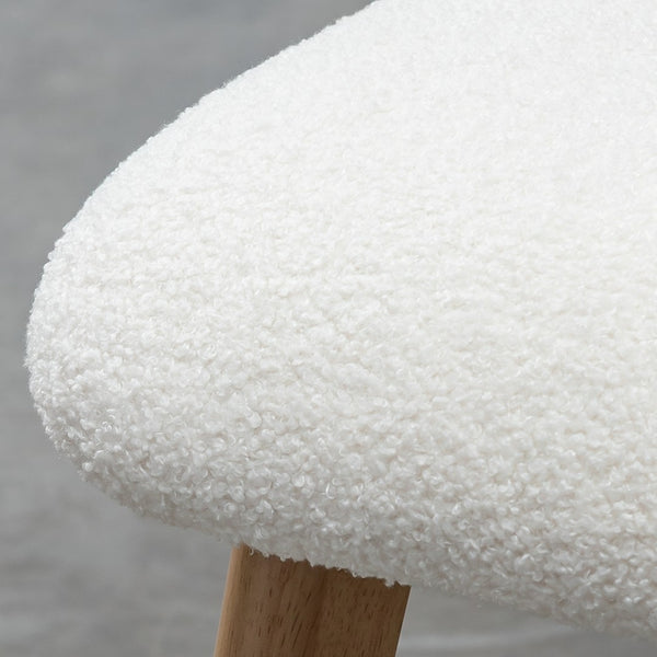 Homeroots Set Of Two Elegant Off White Boucle Upholstered Dining Chairs For Cozy Family Gatherings & Style   564813