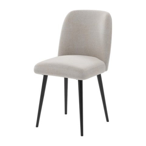 Homeroots Set Of Two Beige & Black Upholstered Dining Side Chairs – Stylish Comfort For Every Room   564814