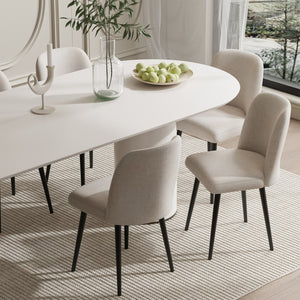 Homeroots Set Of Two Beige & Black Upholstered Dining Side Chairs – Stylish Comfort For Every Room   564814