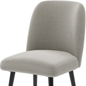 Homeroots Set Of Two Stylish Gray And Black Upholstered Dining Chairs - Perfect For Any Room Decor!   564815