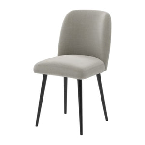 Homeroots Set Of Two Stylish Gray And Black Upholstered Dining Chairs - Perfect For Any Room Decor!   564815