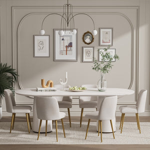 HomeRoots Set of Two Beige and Gold Upholstered Dining Chairs – Modern Comfort for Any Room Decor! 564816