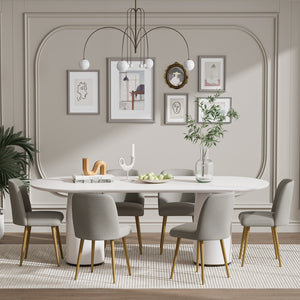 Homeroots Set Of Two Gray And Gold Upholstered Fabric Dining Chairs - Elegant Accent Seating For Any Room   564817