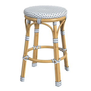 Butler Specialty Tobias Outdoor Rattan And Metal Dining Side Chair – Chic Coastal Style For Your Patio Oasis Blue Aluminum,Polyurethane Synthetic (Pe) Rattan 5648194-butler