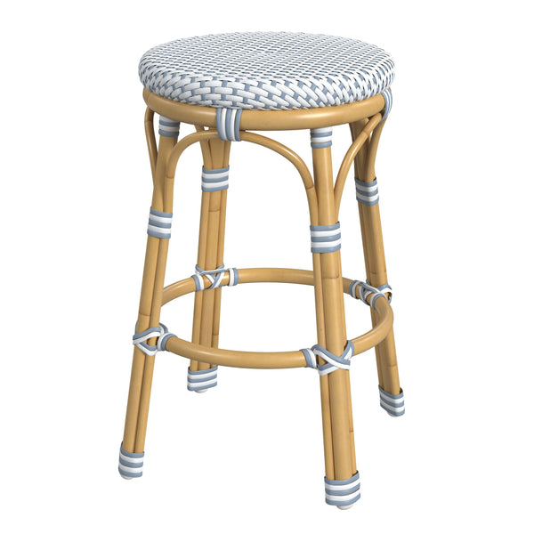 Butler Specialty Tobias Outdoor Rattan And Metal Dining Side Chair – Chic Coastal Style For Your Patio Oasis Blue Aluminum,Polyurethane Synthetic (Pe) Rattan 5648194-butler