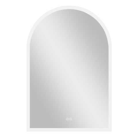 Homeroots 38" Clear Arch Led Lighted Bathroom Vanity Mirror - Frameless, Anti-fog, Adjustable Brightness, Modern Flair  Glass 564832