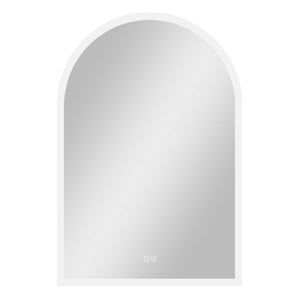 HomeRoots 38" Clear Arch LED Lighted Vanity Mirror - Modern Frameless Design with Anti-Fog & Adjustable Brightness 564832
