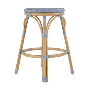 Butler Specialty Tobias Outdoor Rattan And Metal Dining Side Chair – Chic Coastal Style For Your Patio Oasis Baby Blue Aluminum,Polyurethane Synthetic (Pe) Rattan 5648341-butler