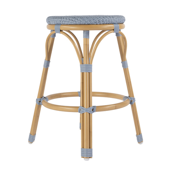 Butler Specialty Tobias Outdoor Rattan And Metal Dining Side Chair – Chic Coastal Style For Your Patio Oasis Baby Blue Aluminum,Polyurethane Synthetic (Pe) Rattan 5648341-butler