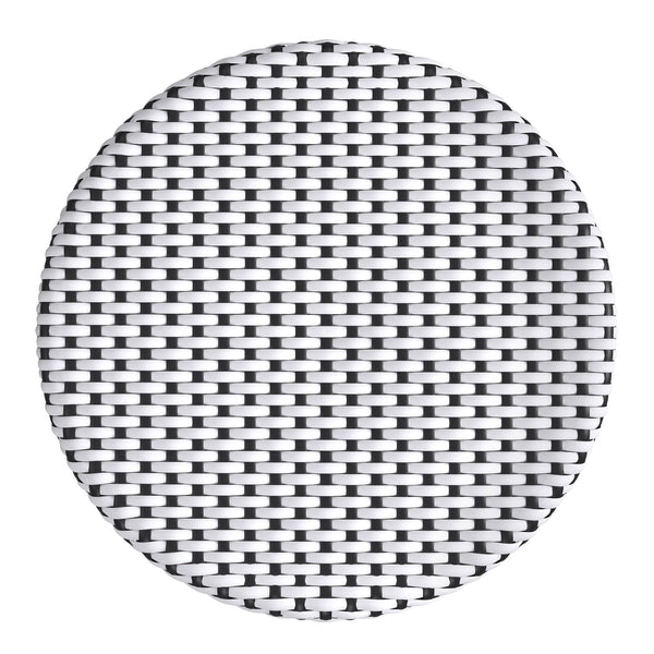 Butler Specialty Tobias Outdoor Rattan And Metal Dining Side Chair – Chic Coastal Style For Your Patio Oasis Black And White Aluminum,Polyurethane Synthetic (Pe) Rattan 5648434-butler