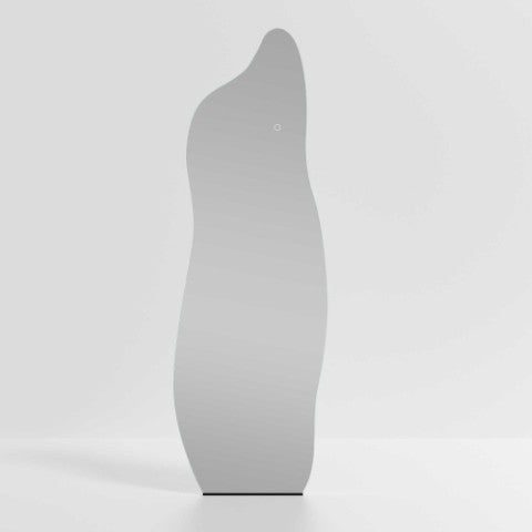 Homeroots 63" Clear Modern Abstract Led Lighted Hanging Mirror - Frameless Full-length Design For Any Room  Glass 564860