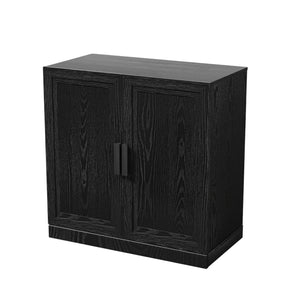 HomeRoots 31" Black Textured Door Accent Cabinet – Stylish Storage with Adjustable Shelves for Any Room Decor 564861