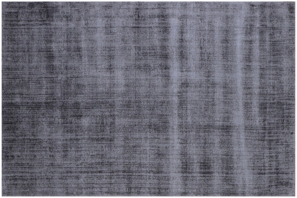 Homeroots 9' X 12' Charcoal Hand Loomed Area Rug  Viscose 564867