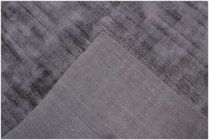 Homeroots 9' X 12' Charcoal Hand Loomed Area Rug  Viscose 564867