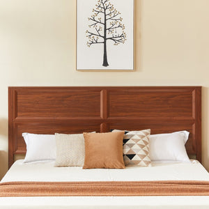 English Elm Queen Storage Bed with Geometric 3d Headboard Four Drawers and Walnut Finish W1820S00056