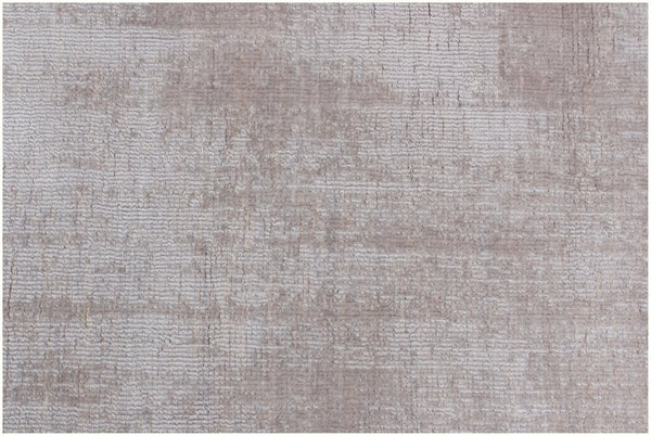 HomeRoots 9' Hand Loomed Taupe Area Rug - Luxurious Viscose Construction for Elegant Home Décor and Comfort 9' X 12' 564870