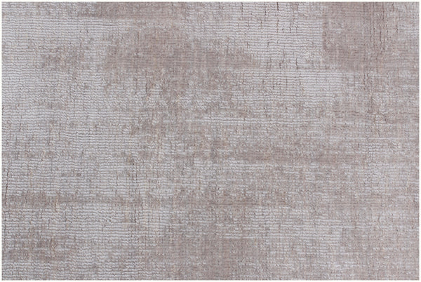 Homeroots 8' X 10' Taupe Hand Loomed Area Rug  Viscose 564871