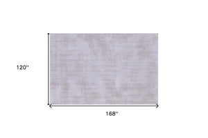 Homeroots 10' X 14' Taupe Hand Loomed Area Rug  Viscose 564872