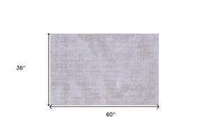 Homeroots 3' X 5' Taupe Hand Loomed Area Rug  Viscose 564875