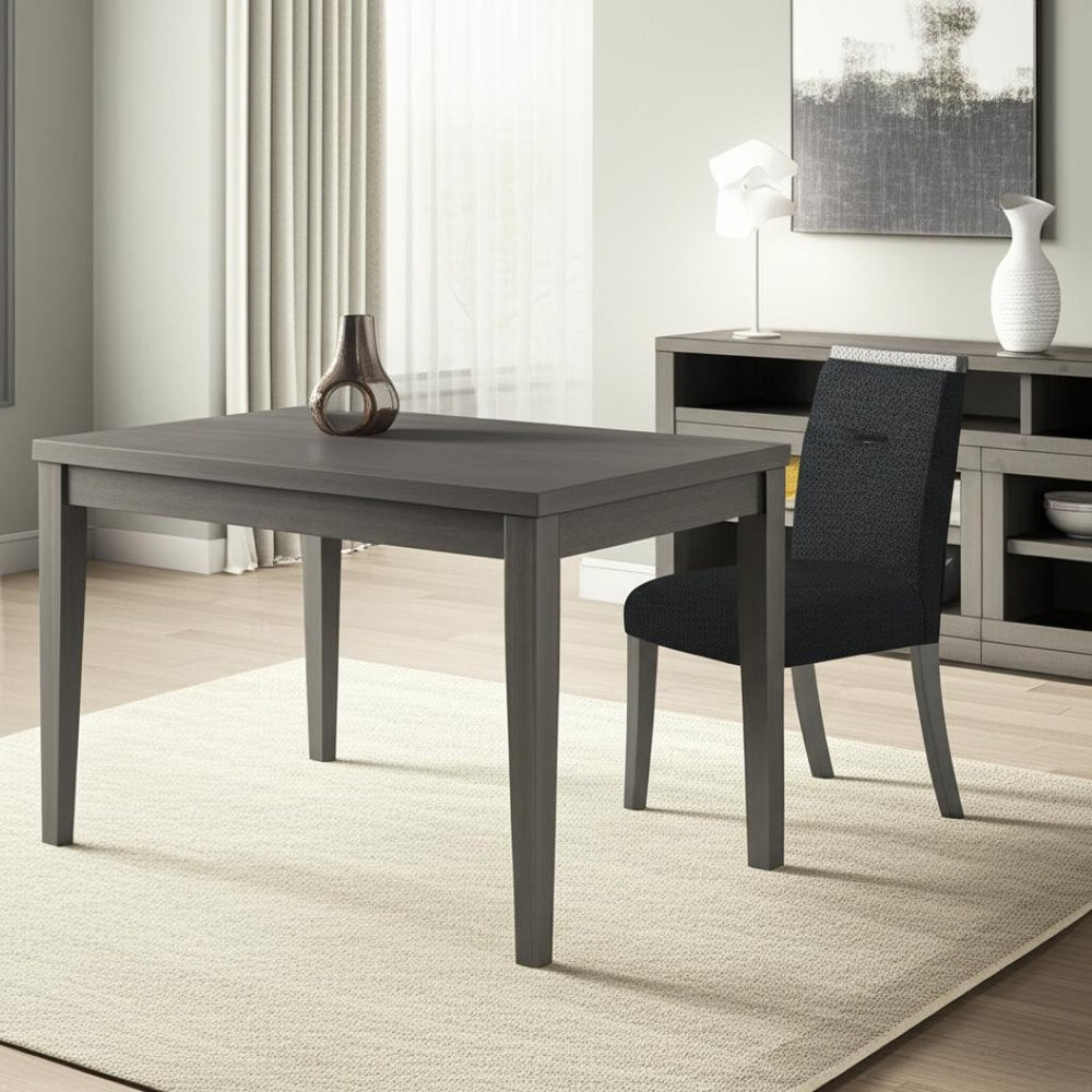 HomeRoots Dark Gray Upholstered Side Chair with Faux Crystal Accent - Stylish, Comfortable, Versatile Seating 564887