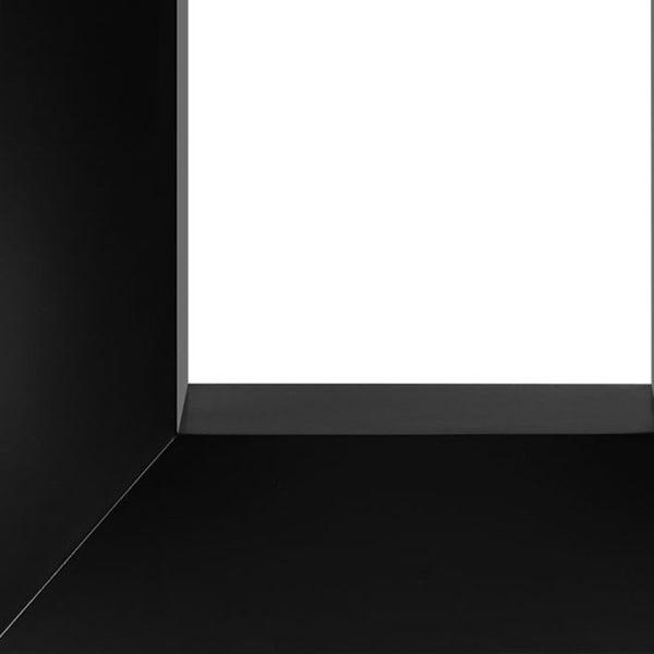 HomeRoots 70" Modern Two-Tone White Faux Marble Dining Table with Black Pedestal Base for Stylish Spaces 564890