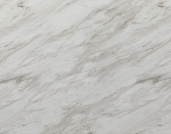 HomeRoots 70" Stylish White Faux Marble Dining Table with Natural Wood Pedestal Base – Seats 6, Versatile Design! 564891
