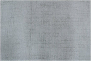 HomeRoots 8' Hand Loomed Sage Area Rug - Luxurious Viscose, Soft Texture, Contemporary Elegance for Any Room 9' X 12' 564913