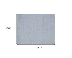 HomeRoots 8' Hand Loomed Sage Area Rug - Luxurious Viscose, Soft Texture, Contemporary Elegance for Any Room 9' X 12' 564913