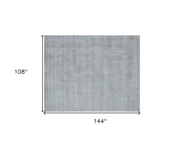 Homeroots 9' X 12' Green Hand Loomed Area Rug  Viscose 564914