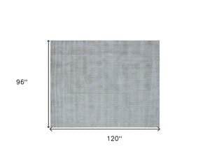 Homeroots 8' X 10' Green Hand Loomed Area Rug  Viscose 564915