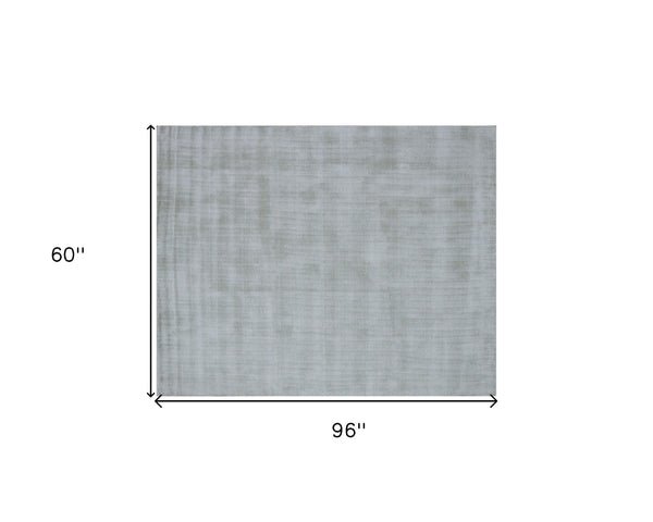 Homeroots 5' X 8' Green Hand Loomed Area Rug  Viscose 564916