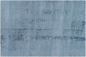 HomeRoots 9' Denim Blue Hand Loomed Area Rug - Luxurious Soft Viscose, Unique Artisan Design for Any Room 9' X 12' 564919