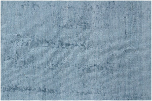HomeRoots 9' Denim Blue Hand Loomed Area Rug - Luxurious Soft Viscose, Unique Artisan Design for Any Room 10' X 14' 564920