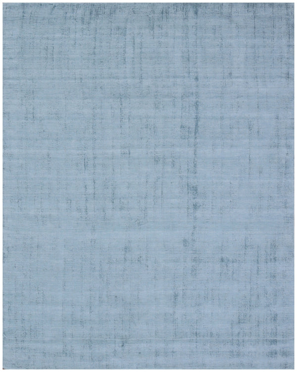 Homeroots 8' X 10' Denim Blue Hand Loomed Area Rug  Viscose 564921