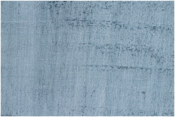 Homeroots 8' X 10' Denim Blue Hand Loomed Area Rug  Viscose 564921