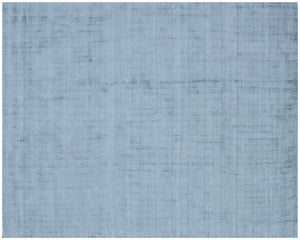Homeroots 8' X 10' Denim Blue Hand Loomed Area Rug  Viscose 564921