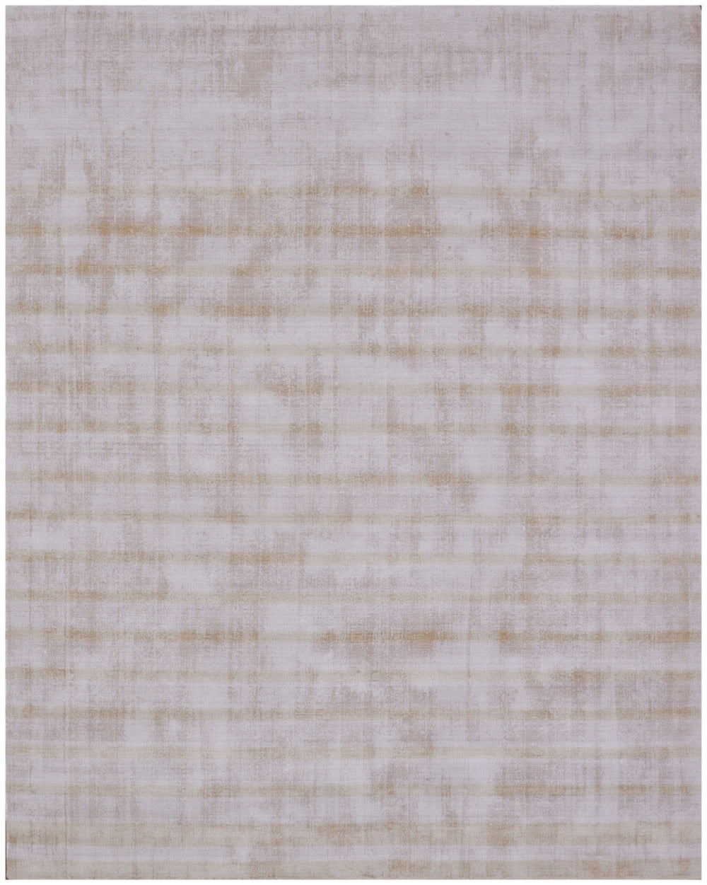 Homeroots 8' X 10' Camel Striped Hand Loomed Area Rug  Viscose 564924