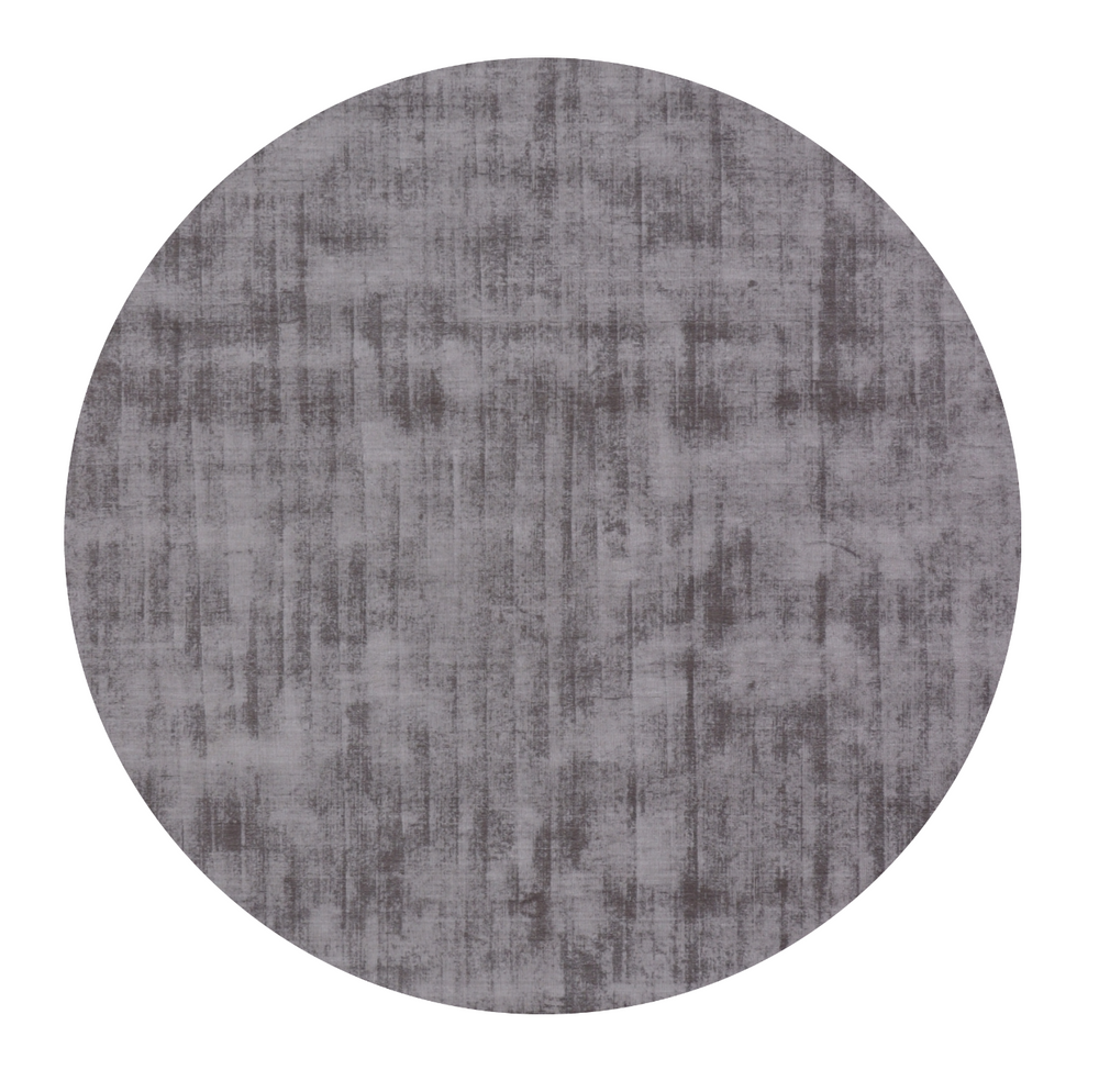 Homeroots 6' Dark Brown Round Hand Loomed Area Rug  Viscose 564926