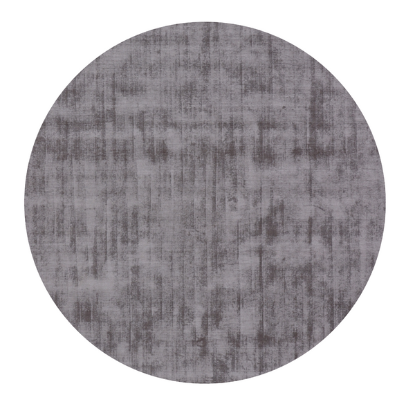 Homeroots 6' Dark Brown Round Hand Loomed Area Rug  Viscose 564926