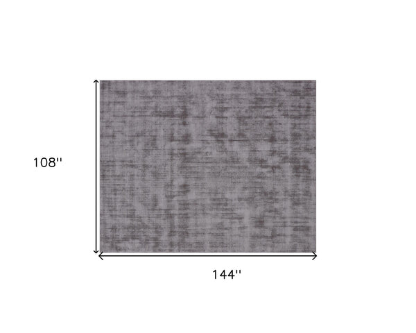 Homeroots 9' X 12' Dark Brown Hand Loomed Area Rug  Viscose 564927