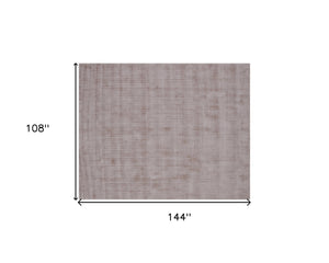 Homeroots 9' X 12' Camel Hand Loomed Area Rug  Viscose 564929