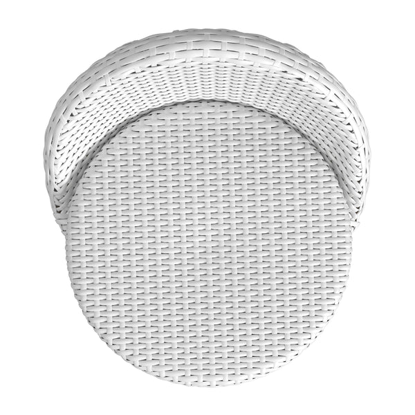 Butler Specialty Tobias Outdoor Rattan And Metal Dining Side Chair – Chic Coastal Style For Your Patio Oasis Smooth White Aluminum,Polyethylene (Pe) Rattan Weave 5649304-butler