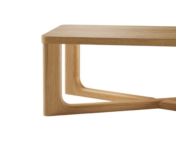 Homeroots 50" Natural Solid Wood Coffee Table With Cross Legs - Stylish Modern Accent For Any Room   564933