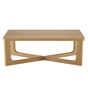 Homeroots 50" Natural Solid Wood Coffee Table With Cross Legs - Stylish Modern Accent For Any Room   564933