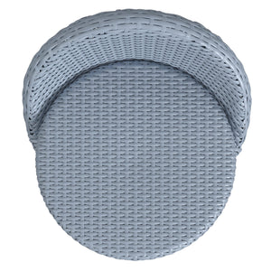 Butler Specialty Tobias Outdoor Rattan And Metal Dining Side Chair – Chic Coastal Style For Your Patio Oasis Baby Blue Aluminum,Polyethylene (Pe) Rattan Weave 5649341-butler