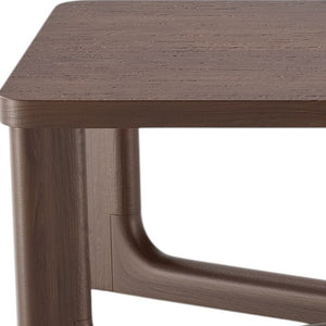 Homeroots 50" Walnut Solid Wood Coffee Table With Modern Cross Legs - Stylish Accent For Any Room   564934