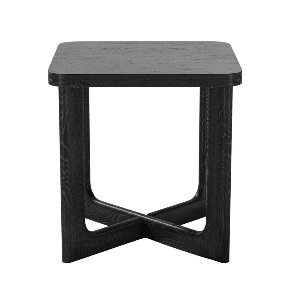 HomeRoots 24" Black Solid Wood Square End Table - Elegant, Modern Design for Compact Spaces & Versatile Use 564935