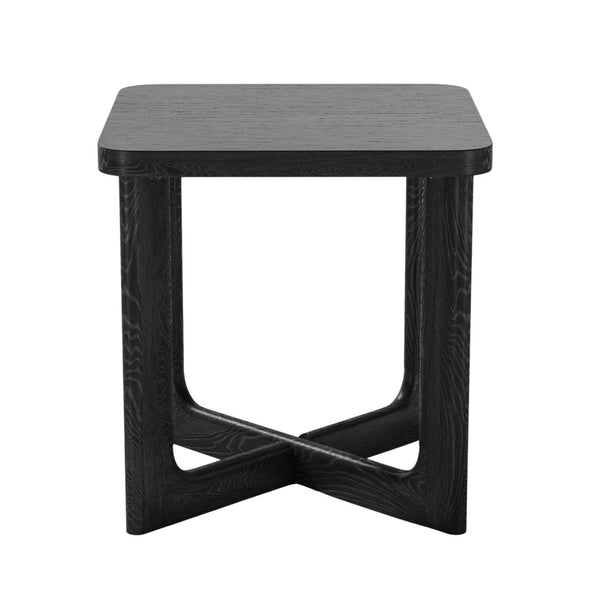 HomeRoots 24" Black Solid Wood Square End Table - Elegant, Modern Design for Compact Spaces & Versatile Use 564935