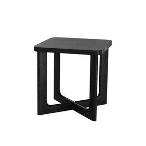 HomeRoots 24" Black Solid Wood Square End Table - Elegant, Modern Design for Compact Spaces & Versatile Use 564935